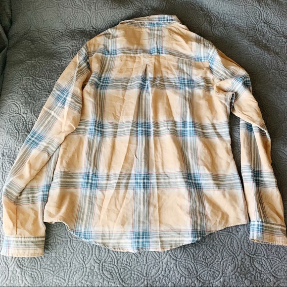 🛍 NWT Maurice’s Orange & Blue Plaid Button DownXL - Picture 4 of 4